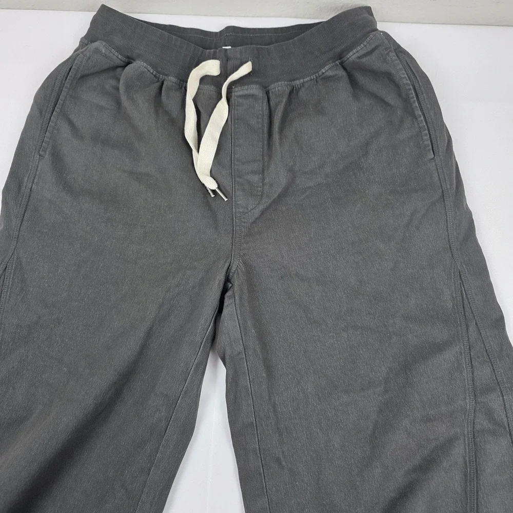 Aerie Pants Womens Large Gray Wide Leg French Terry Sweatpants Lounge Casual